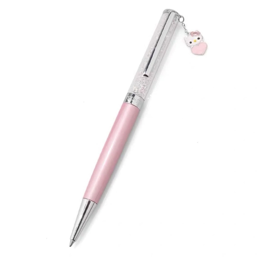 Swarovski Pink and Silver Pen with Charm